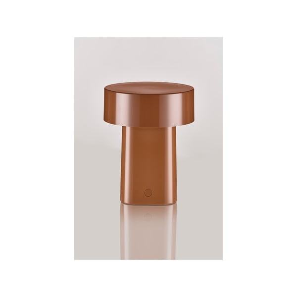 Koňakově hnědá plastová LED stolní lampa (výška 18 cm) Oblong – Zone-image-3