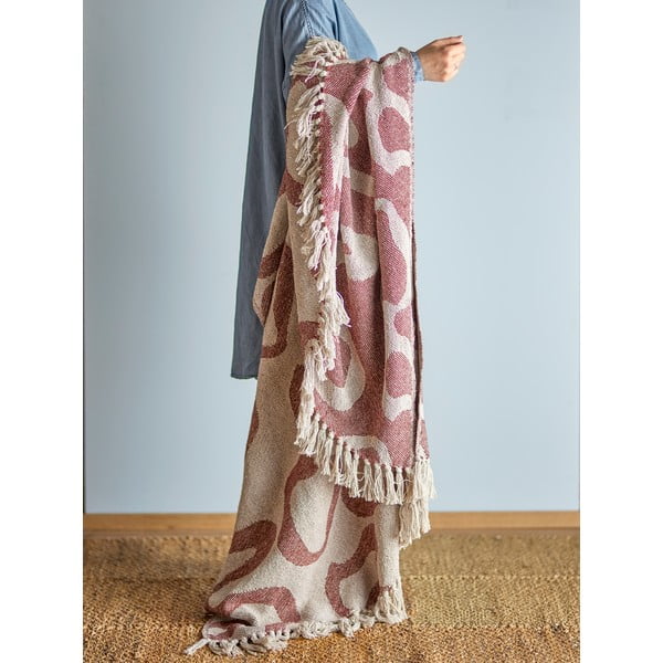 Hnědá deka z recyklované bavlny 130x160 cm Salobre – Bloomingville-image-1