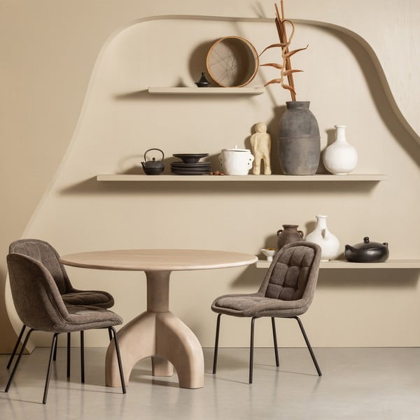 Šedé sametové jídelní židle v sadě 2 ks Crate – WOOOD-image-1