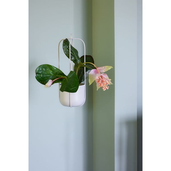 Sada 2 světle šedých závěsných železných květináčů Hübsch Juro-image-1