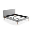 Šedá dvoulůžková postel Kave Home Lydia, 160 x 200 cm