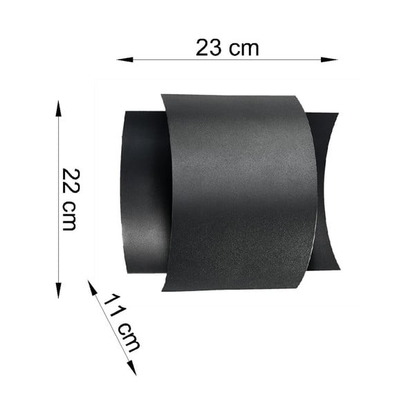 Černé nástěnné svítidlo Sollux Forgmi-image-2