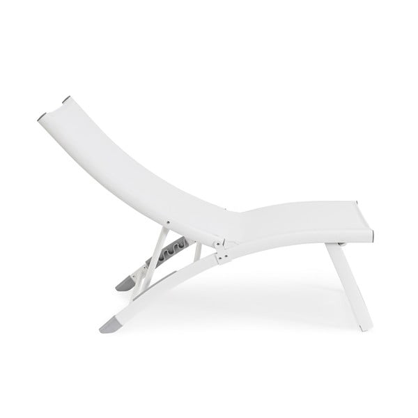 Bílé kovové zahradní lehátko Taylor   – Bizzotto-image-3