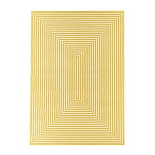 Žlutý venkovní koberec Floorita Braid, 160 x 230 cm