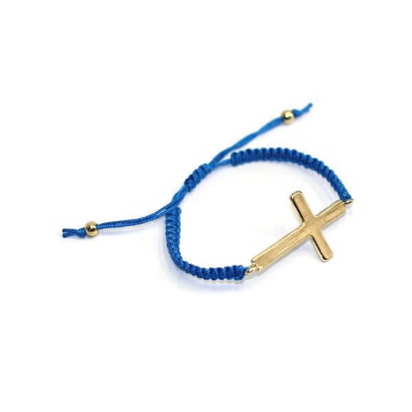 Modrý náramek s křížem Brandy Melville