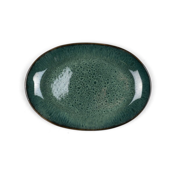Zelený/černý servírovací talíř z kameniny Gastro Green/Black – Bitz-image-3