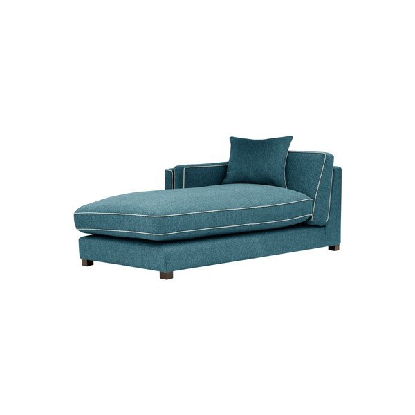 Petrolejově modrá lenoška s opěrkou na pravé straně a krémovými lemy Rodier Organdi-image-1