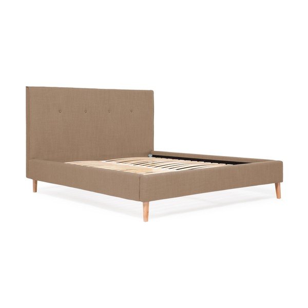 Postel ve velbloudí hnědé barvě Vivonita Kent Linen, 200 x 140 cm-image-3