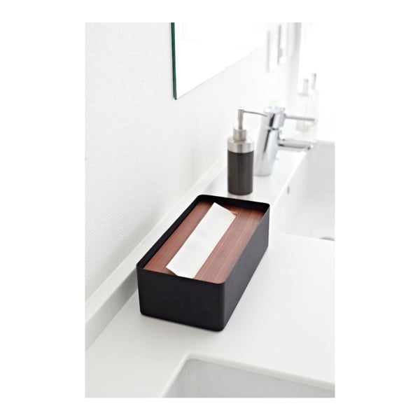 Černý box na papírové kapesníky YAMAZAKI Tsu-image-2