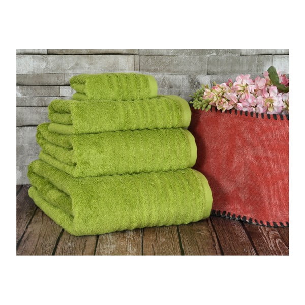 Limetkový ručník Irya Home Wellas Bamboo, 30x50 cm
