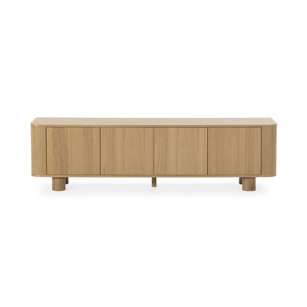 TV stolek v dekoru dubu v přírodní barvě 180x50,5x40 cm Padoc – MOME