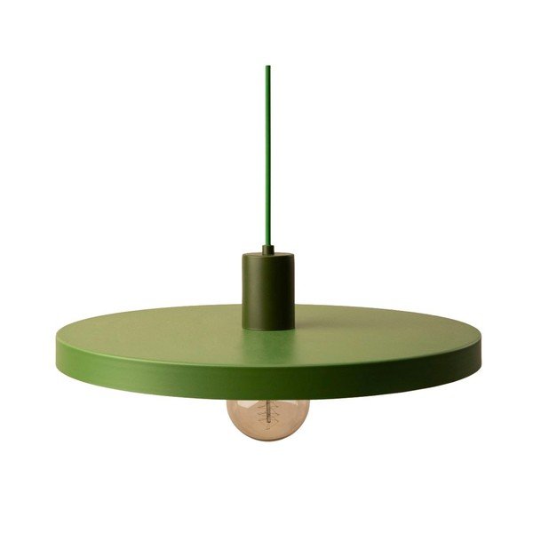 Zelené kovové závěsné svítidlo ø 40 cm Ori – Micadoni 