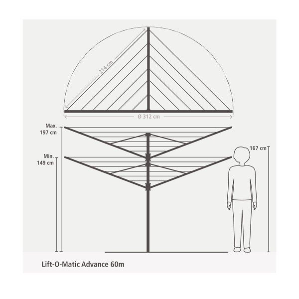 Venkovní sušák na prádlo Lift-O-Matic 60m – Brabantia-image-1