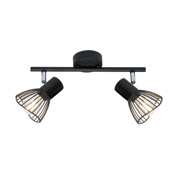 Černé stropní svítidlo s kovovým stínidlem 39x8 cm Fly – Candellux Lighting