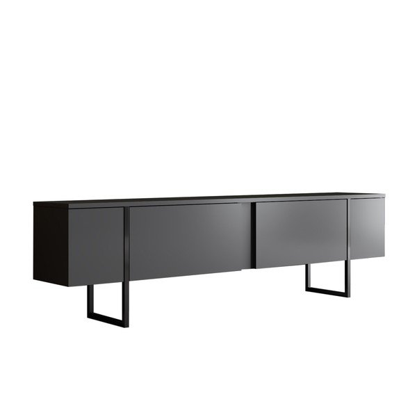 Antracitový TV stolek 180x30 cm Luxe – Kalune Design