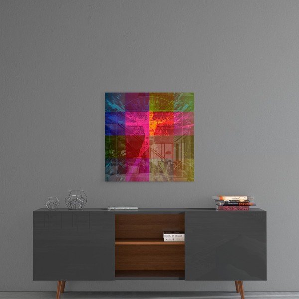 Skleněný obraz Insigne Da Vinci's Lines, 100 x 100 cm-image-1