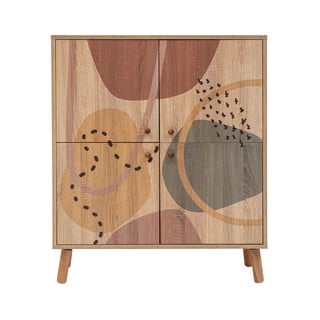 Skříňka v dekoru dubu v přírodní barvě 95x111 cm Multilux – Kalune Design