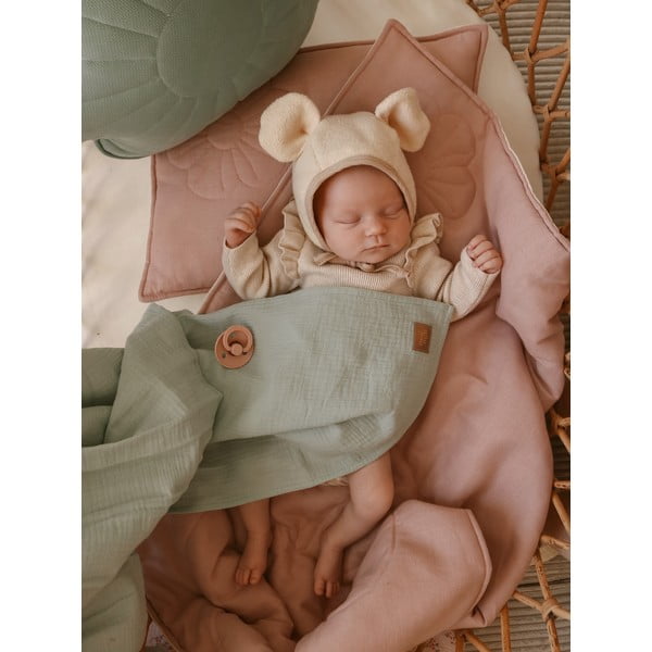 Zelená mušelínová dětská deka 100x100 cm Mint - Moi Mili-image-2