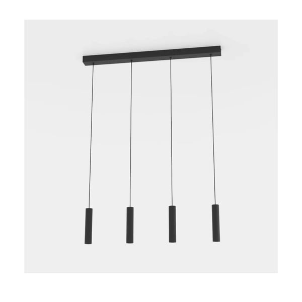 Černé LED závěsné svítidlo s kovovým stínidlem ALMUDAINA – EGLO