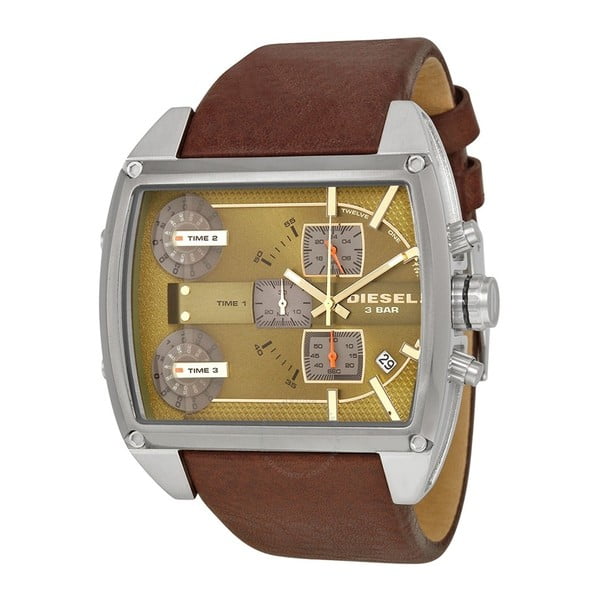 Pánské hodinky Diesel s koženým páskem Alfonso