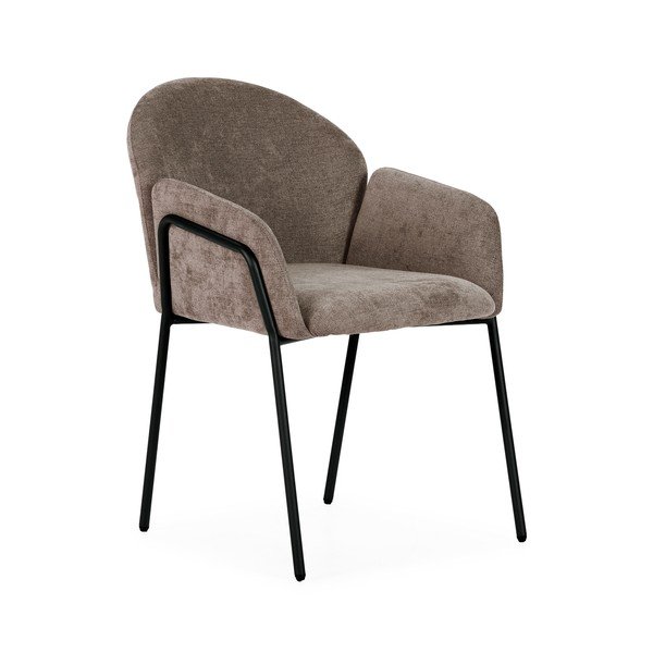 Broskvová čalouněná jídelní křesla v sadě 2 ks Aslin – MOME