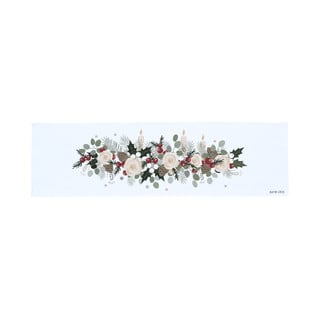 Bavlněný běhoun s vánočním motivem Butter Kings Fir Branches, 140 x 40 cm