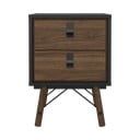Tmavě hnědý noční stolek Ry – Tvilum
