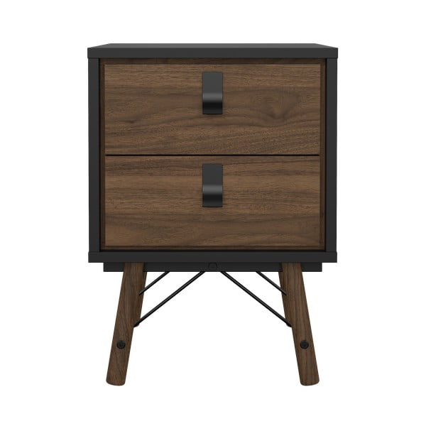 Tmavě hnědý noční stolek Ry – Tvilum