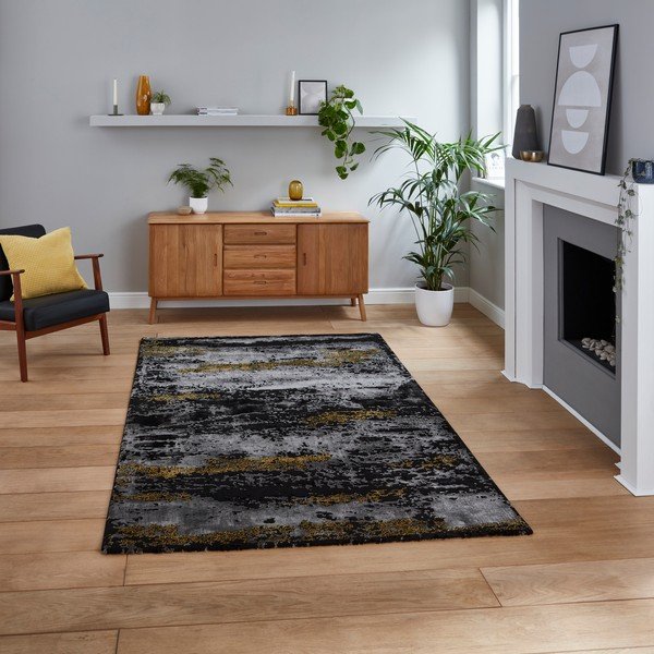 Černo-zlatý koberec 290x200 cm Craft - Think Rugs-image-2