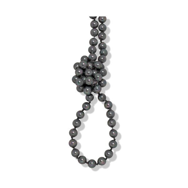 Šedý perlový náhrdelník Mara de Vida Long Night, délka 90 cm-image-1