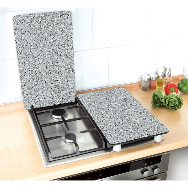 Sada 2 skleněných krytů na sporák Wenko Granite, 52 x 30 cm-image-3