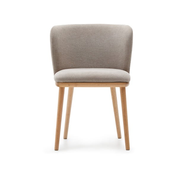 Světle hnědé čalouněné jídelní křeslo Ciselia – Kave Home-image-2