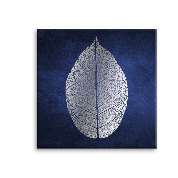 Obraz Styler Canvas Silver Uno White Leaf, 60 x 60 cm-image-2