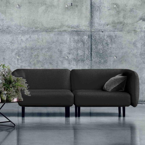 Antracitová pohovka Softline Elle, 230 cm-image-1