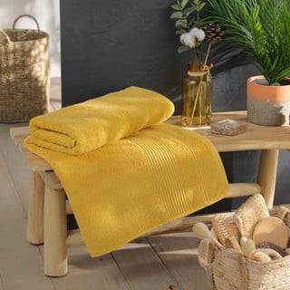 Žlutá froté bavlněná osuška 90x150 cm Tendresse – douceur d'intérieur