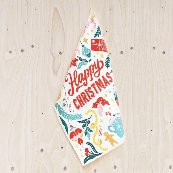 Bavlněná utěrka eleanor stuart Happy Christmas, 46 x 71 cm-image-1