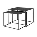 Černé kovové konferenční stolky v sadě 2 ks 50x60 cm Fera – Blomus