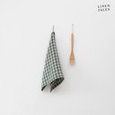 Lněná utěrka 45x65 cm Forest Green Gingham – Linen Tales