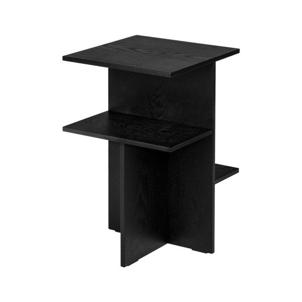 Černý noční stolek v dekoru dubu s poličkami Atik – noo.ma-image-4