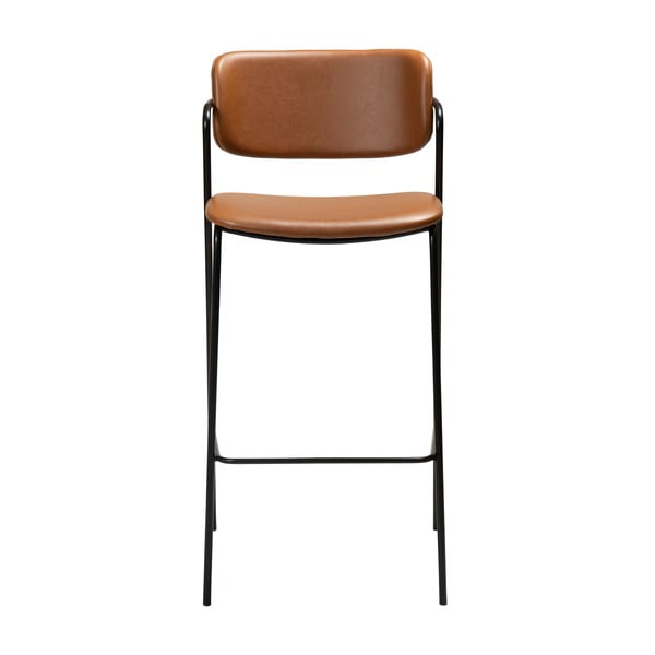 Hnědá barová židle z imitace kůže DAN-FORM Denmark Zed, výška 107 cm-image-2