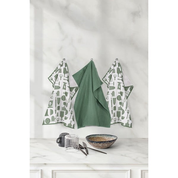 Utěrky v sadě 3 ks z mikrovlákna 48x40 cm Essential - Tiseco Home Studio-image-1