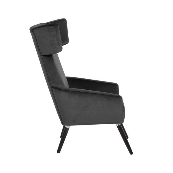 Černé křeslo ušák Max Winzer Elina Suede-image-3