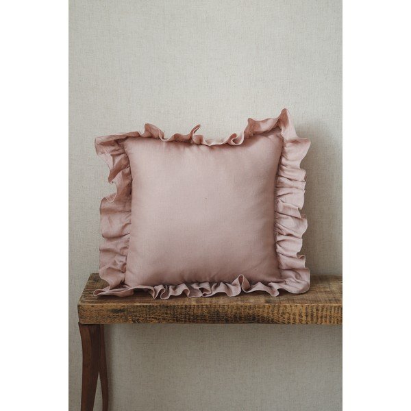 Dětský povlak na polštář Powder Pink Frill - Moi Mili-image-1