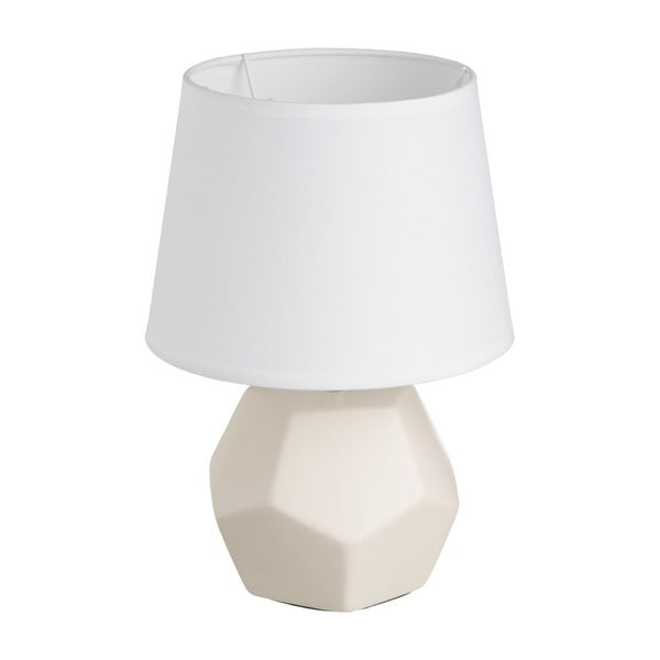 Krémová keramická stolní lampa s textilním stínidlem (výška 26 cm) – Casa Selección