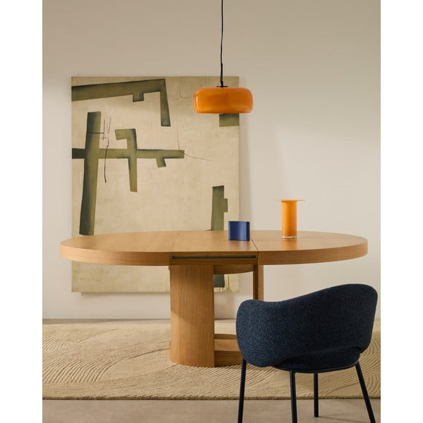 Kulatý rozkládací jídelní stůl s přídavnou deskou v dekoru dubu ø 150 cm Artis – Kave Home-image-2