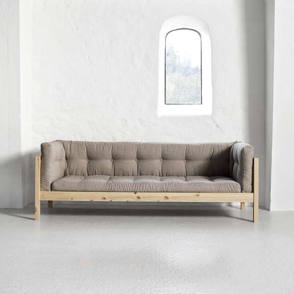 Pohovka pro tři Karup Fusion Natural/Linoso Light Gray-image-1