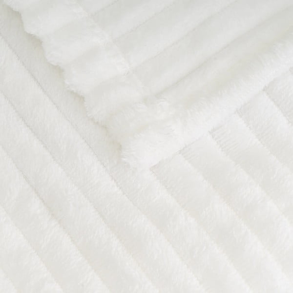 Bílá deka z mikroplyše 130x160 cm Fur Velvet – Casa Selección-image-1