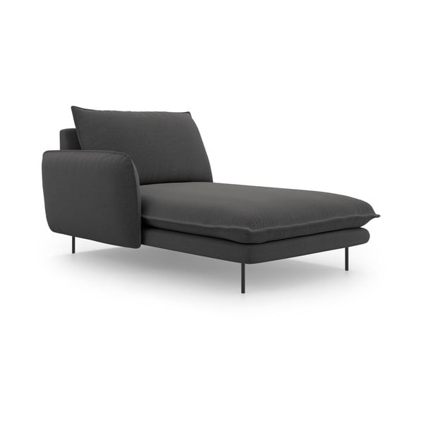 Tmavě šedá lenoška Cosmopolitan Design Vienna, levý roh-image-2