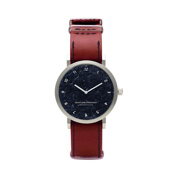 Unisex hodinky s červeným řemínkem South Lane Stockholm Urbaner Alpha 