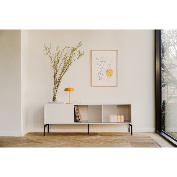 Šedobéžový TV stolek 160x60x42 cm Met – noo.ma-image-1